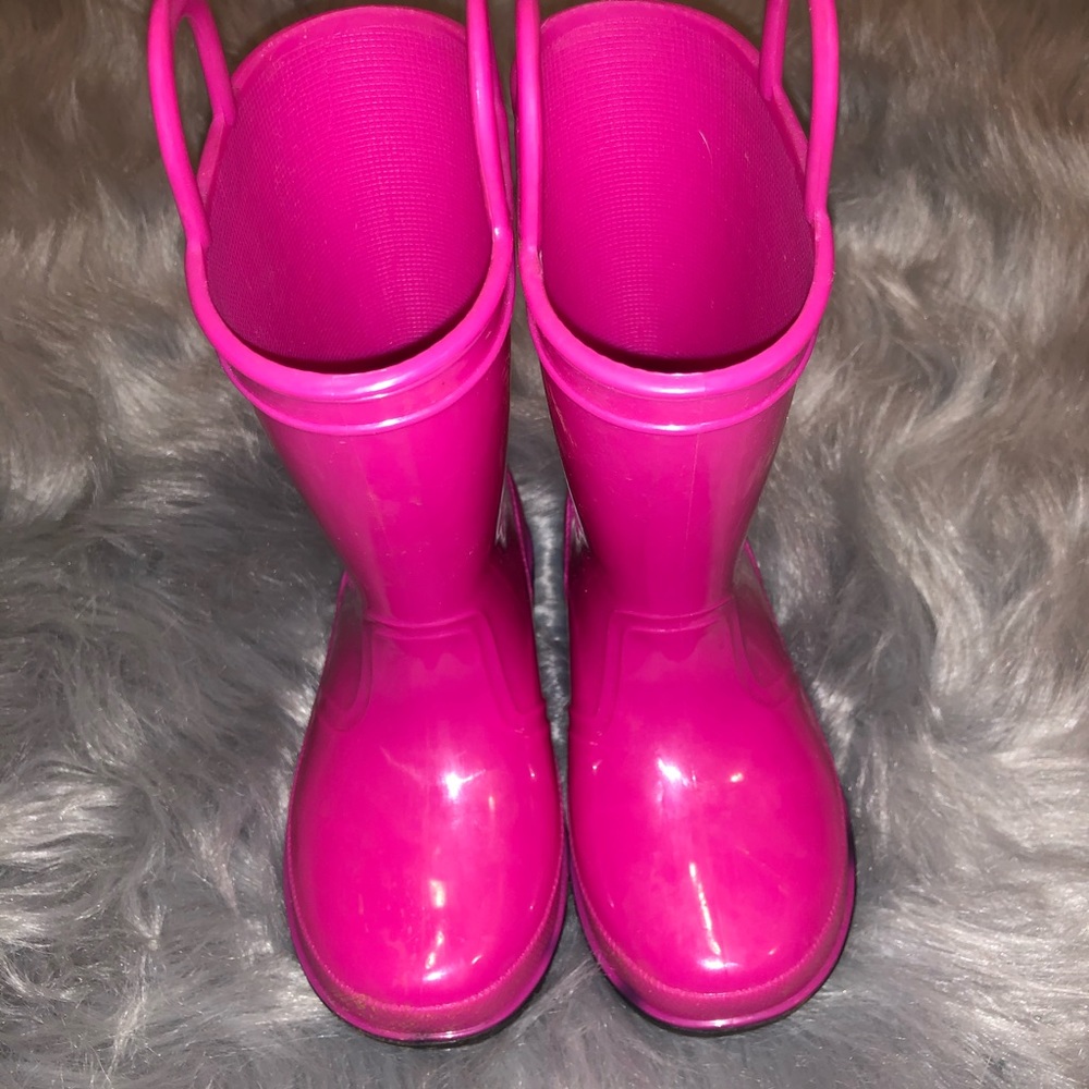 Falls Creek Rain Boots Pink Size 7 EUC
